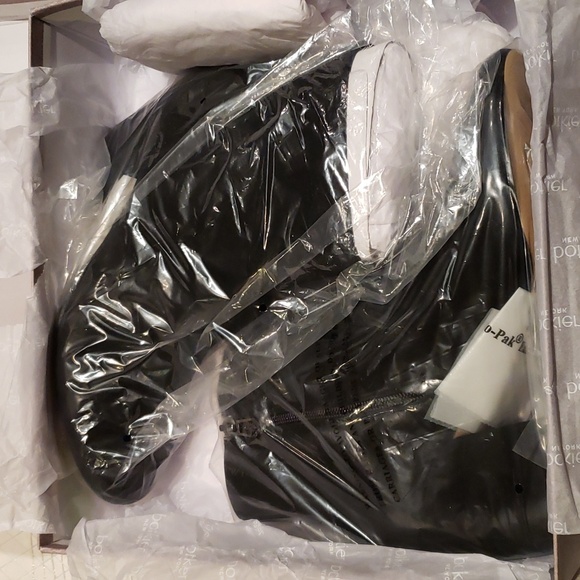 BOTKIER New York Boots Suede Leather Block Heel Bootie BLACK NIB Women's 9.5 - Picture 10 of 16